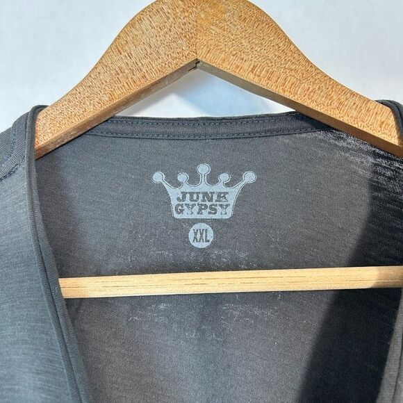 Junk Gypsy Graphic T-shirt Womens XXL Don't Be A Lady Floral Short Sleeve Cotton - Picture 6 of 7